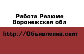 Работа Резюме. Воронежская обл.